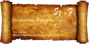 Szekeres Ferenc névjegykártya