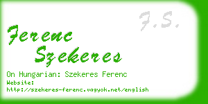 ferenc szekeres business card